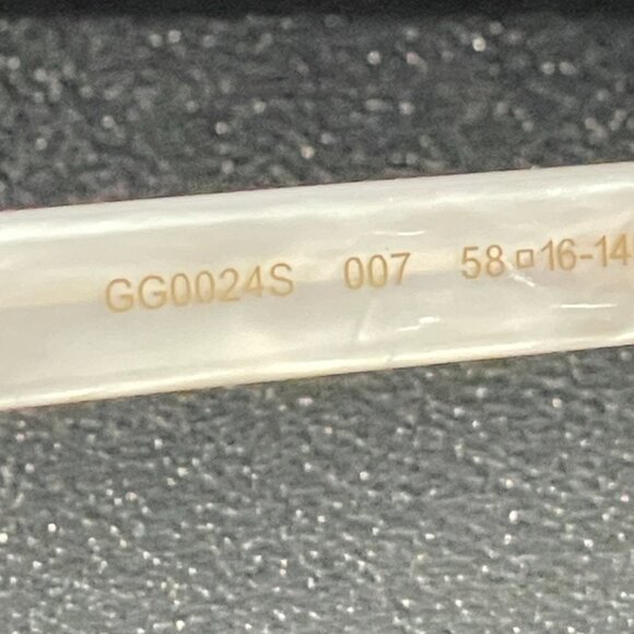 Gucci White Marble Effect Acetate Gradient Sunglasses (166848) - Picture 4 of 4